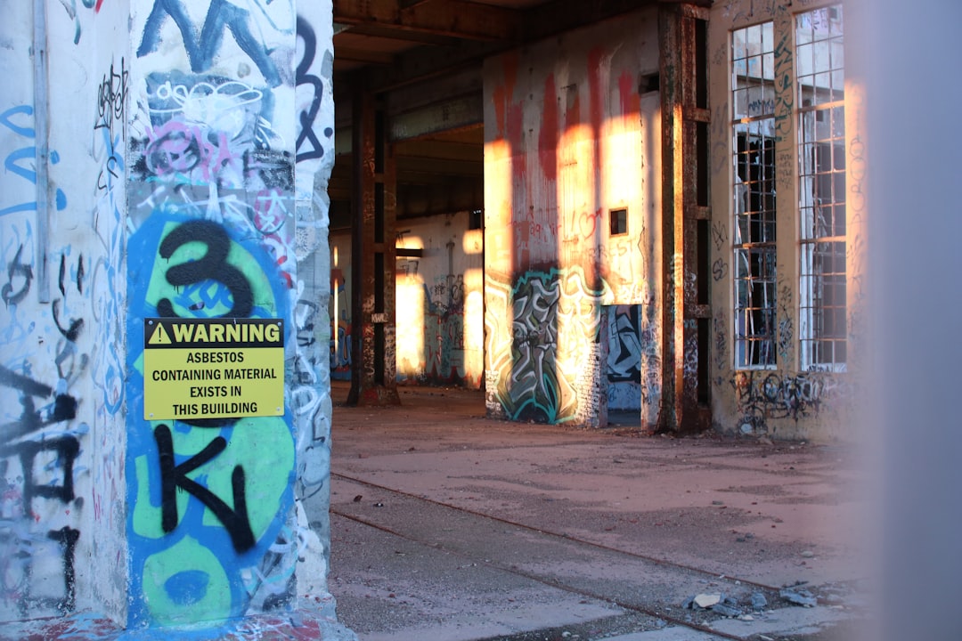 Abandoned building in golden hour