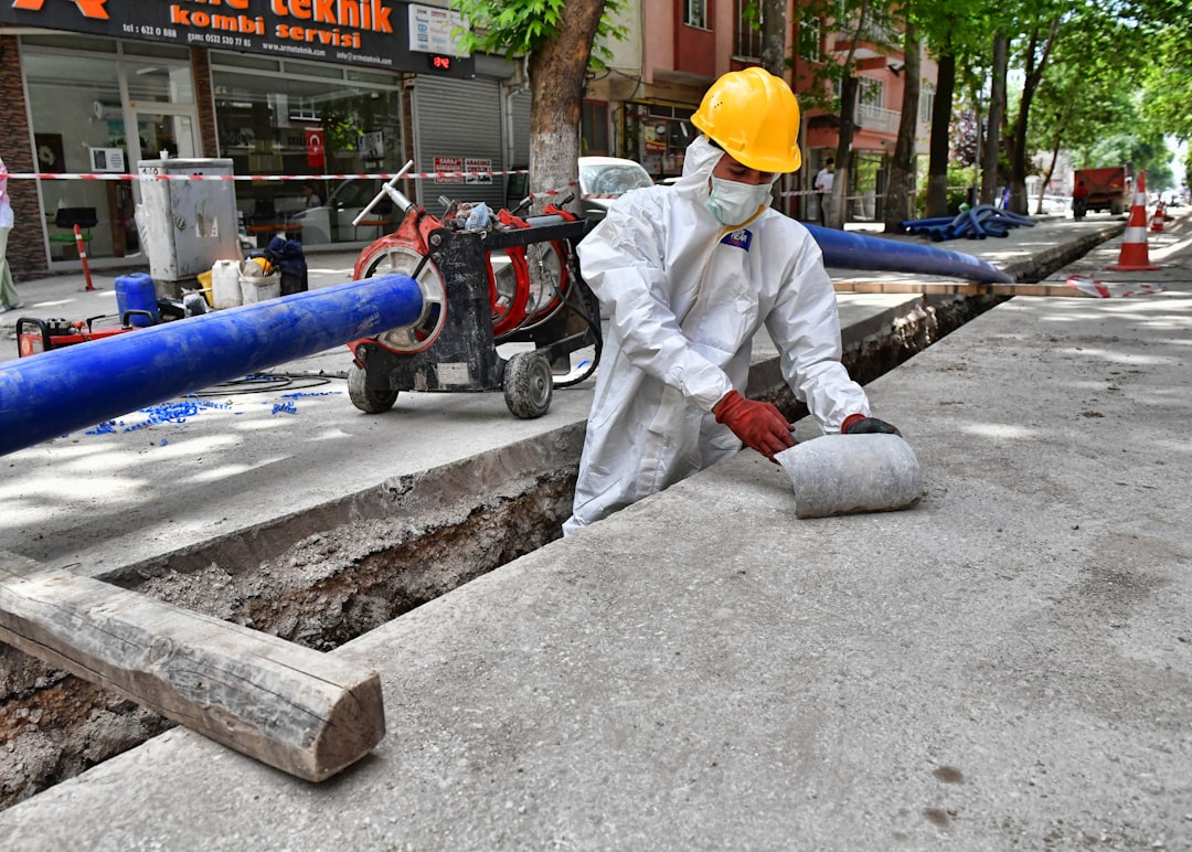 Polatlı city center old asbestos lines renovation work